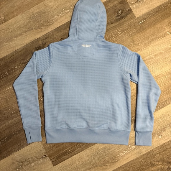 Straight Down Women’s Zip Up Eliza Jacket Hoodie Blue Waffle Golf Active- Large - Picture 10 of 13